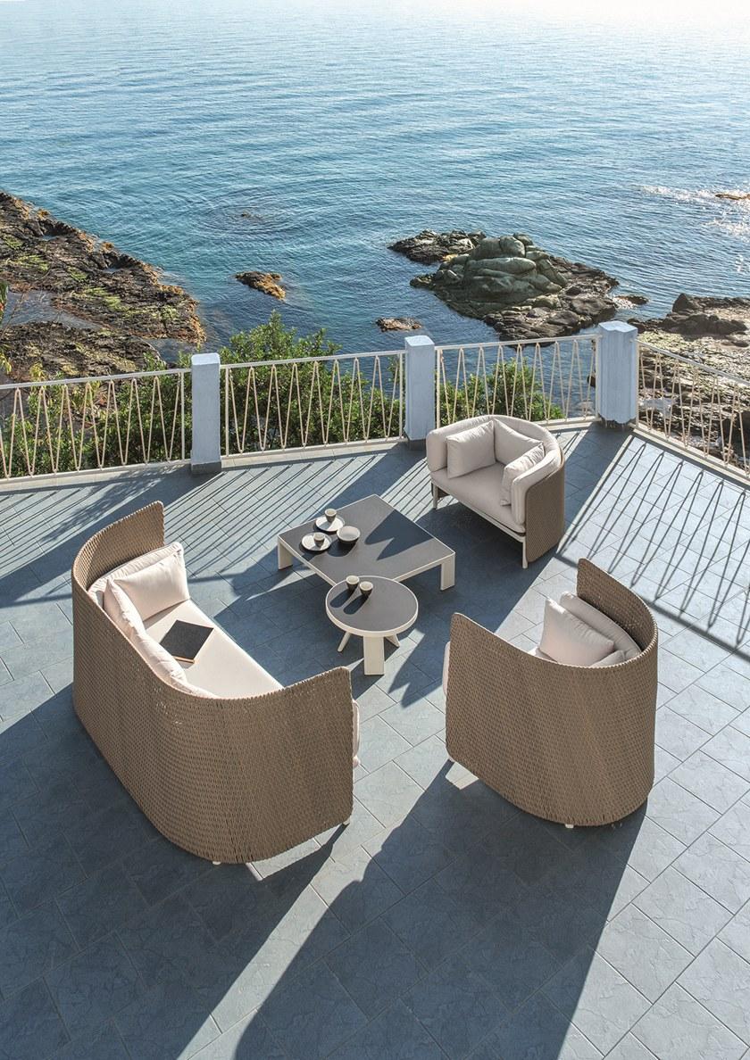 Ethimo Низкий садовый стол из керамического сланца Esedra Estqbawg0 - Вид №4