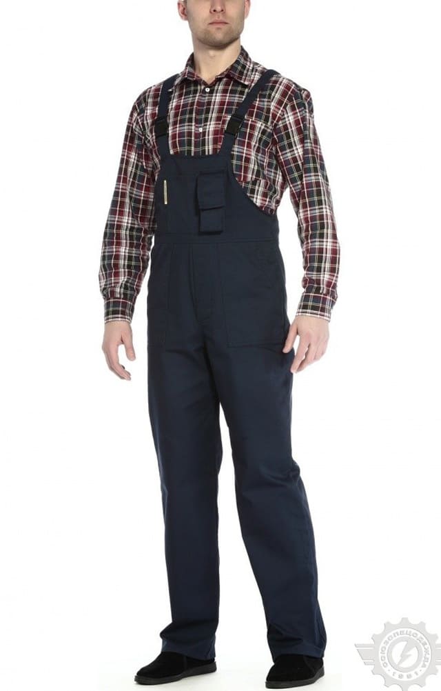 65638 Полукомбинезон "Эксперт-2" темно-синий  Летняя спецодежда  размер 56-58/182-188  - Вид №2