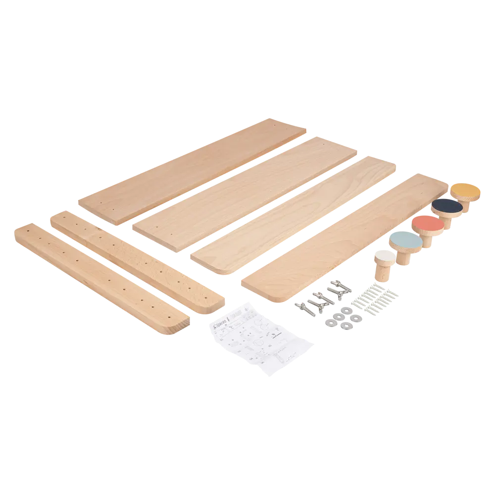 SPACEO Вешалка настенная Koloro - 5 крючков из натурального дерева 87897008 STLM-1475430 - Вид №2