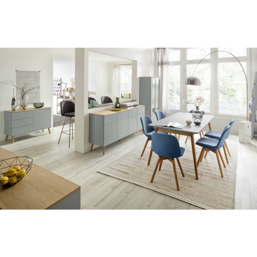 Сервант Tenzo Dot, 86х192х43 см, дуб, серый 1678612 - Вид №2