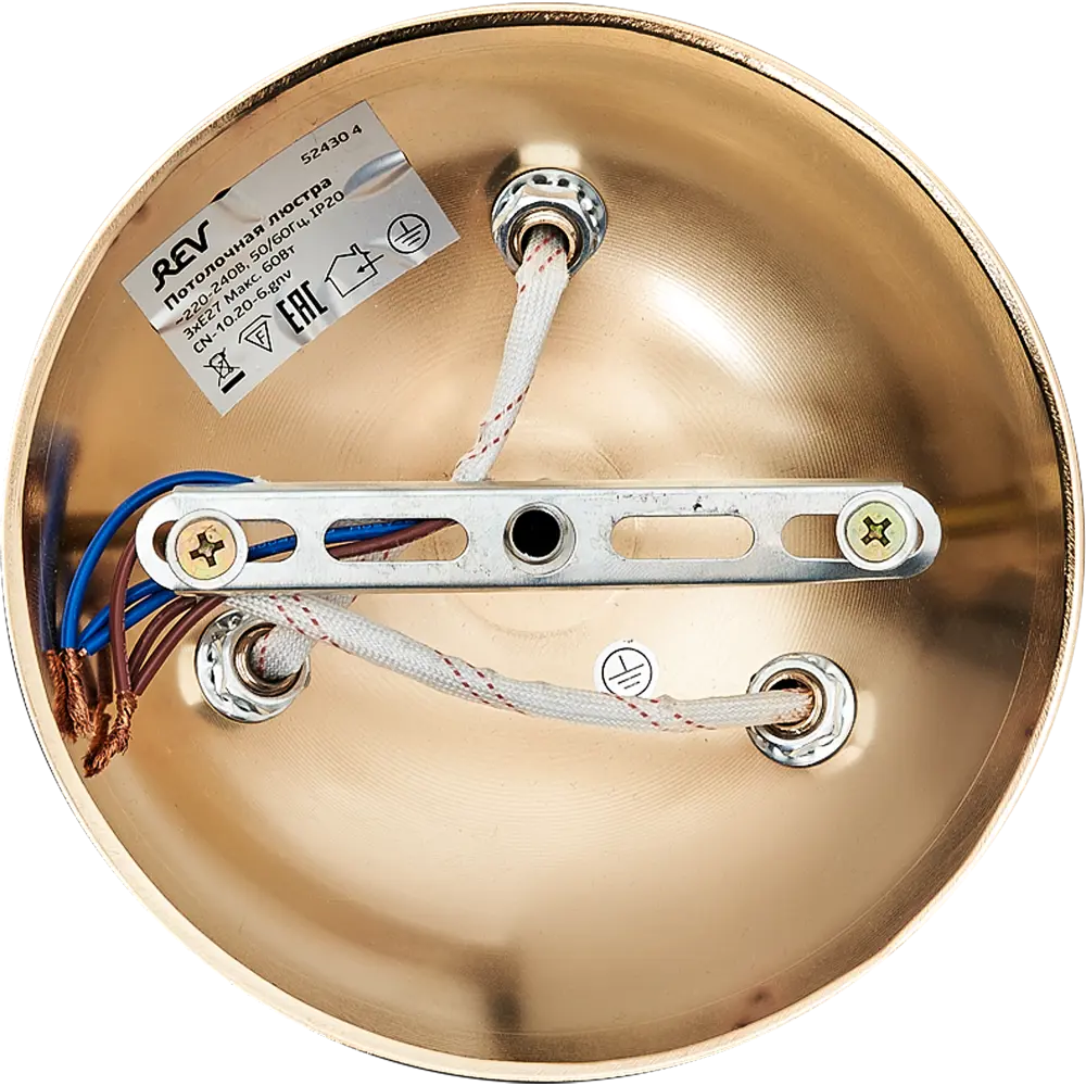 Люстра потолочная Ritter FABIANO 52430 4, 3 лампы Е27, цвет золото STLM-2077887 - Вид №7