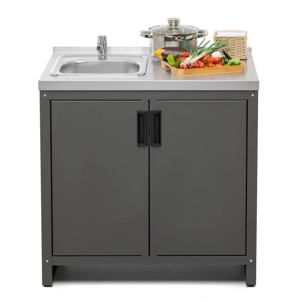 Тумба с мойкой Gratar Patio Т850М нержавеющая сталь 54x85.5x86.4 см STLM-2153730 - Вид №4