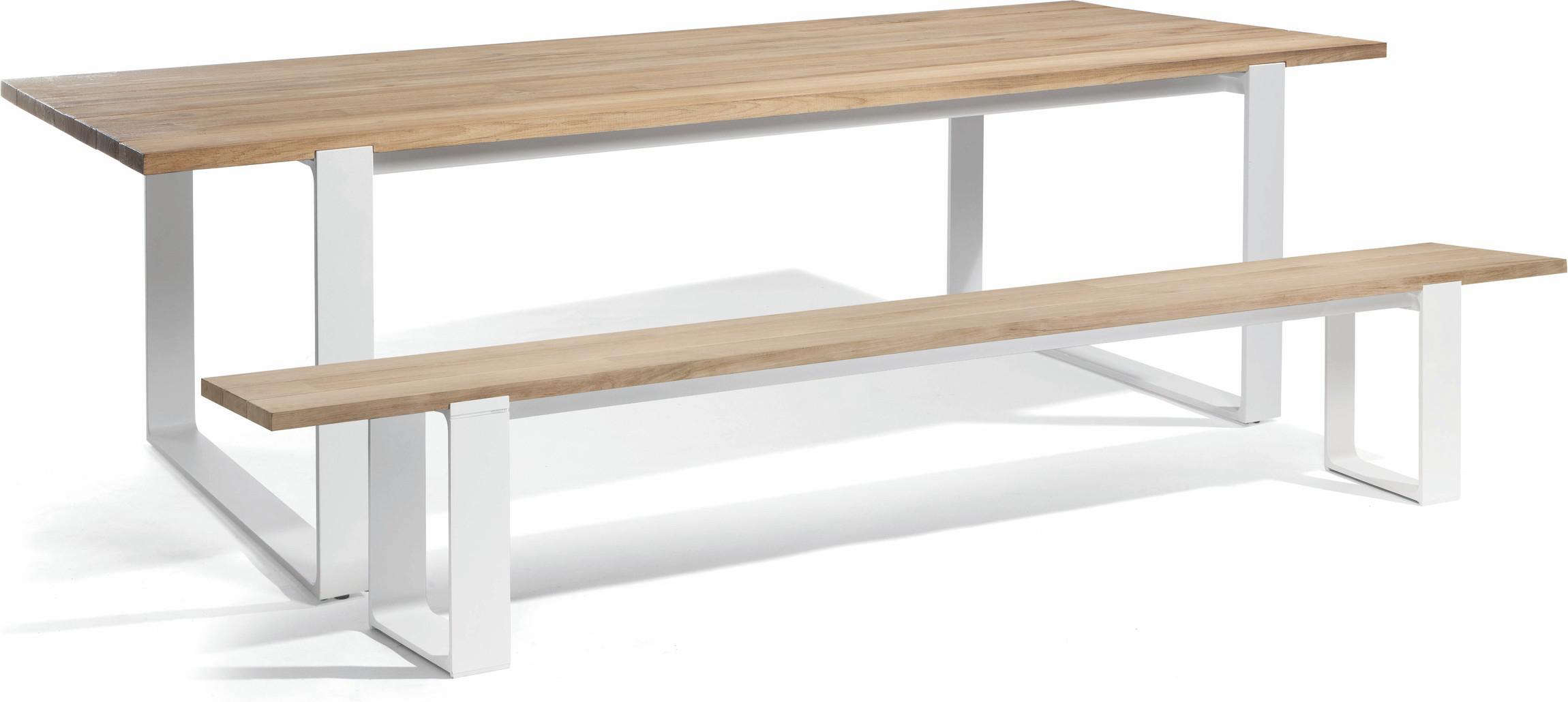 Скамейка белый состаренный teak 270 Manutti Prato MNST246 - Вид №1