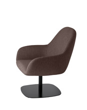 Myra 676 Вращающееся кресло для отдыха с центральным стальным основанием. Сиденье и спинка мягкие. Et al. Myra