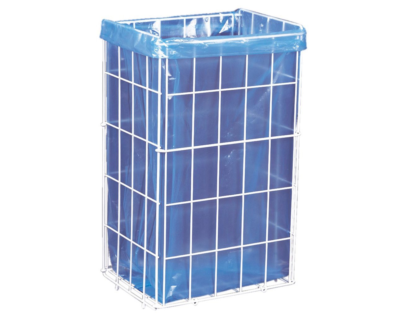 B2A Стоячая сетчатая корзина вместимостью 47 л, из стержней, покрытых полиэтиленом белого цвета Merida 