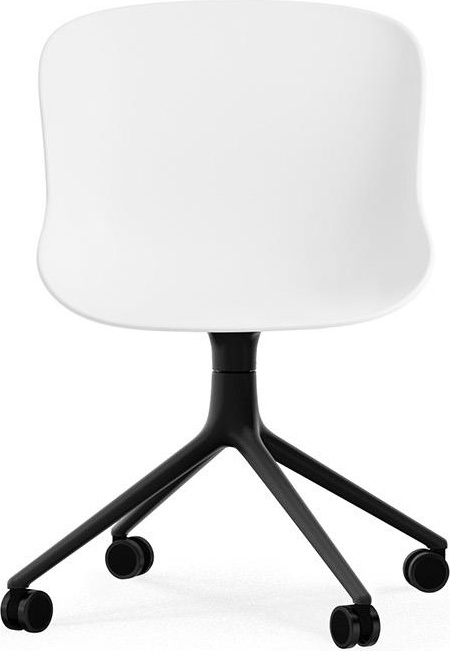 604574 Стул Swivel 4W Black Aluminium / White Normann Copenhagen Hyg  - Вид №1
