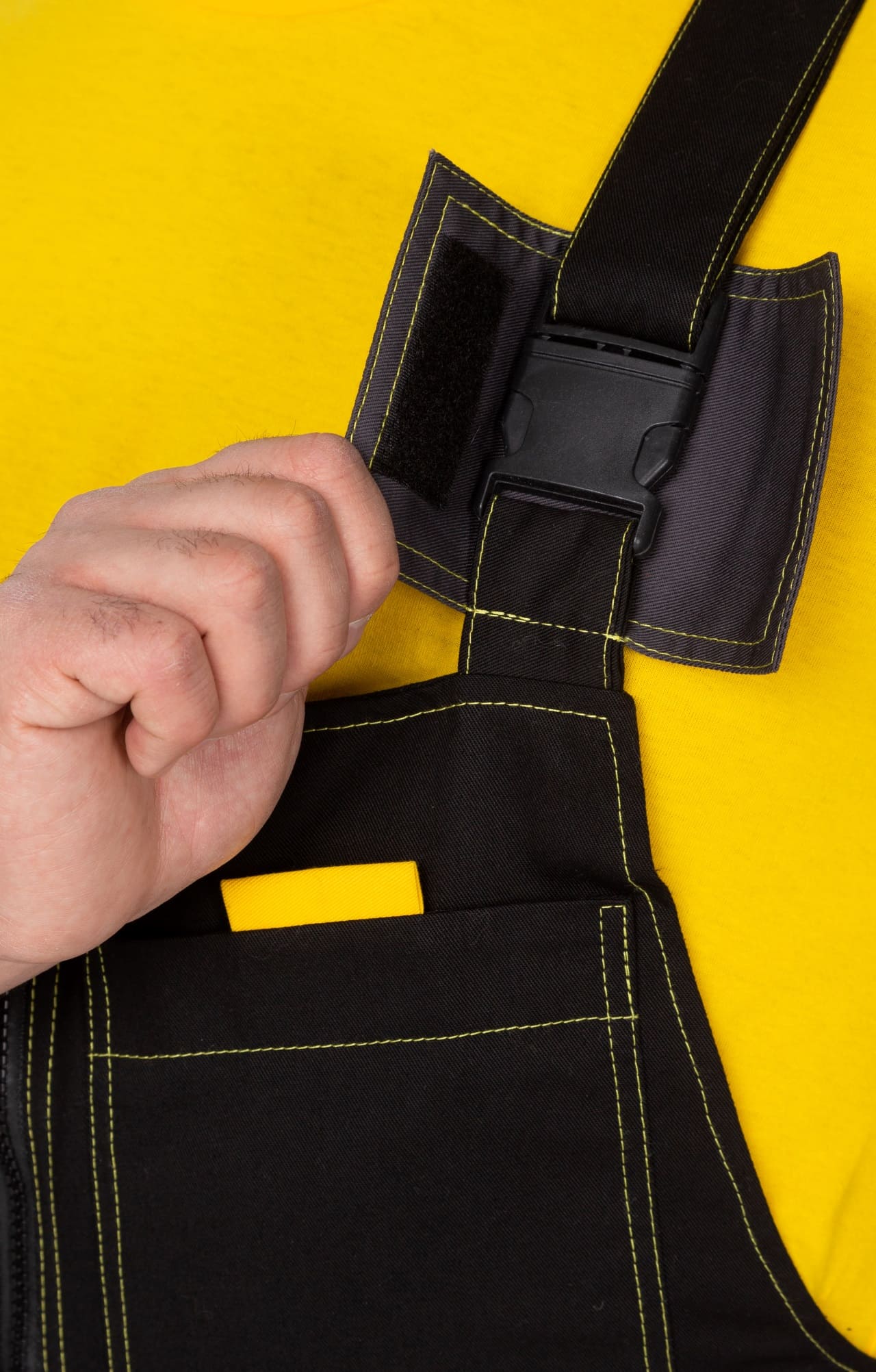 4956830 Костюм "Профессионал-2" черный-графит-желтый GENESIS  Летняя спецодежда  размер 52-54/182-188  - Вид №21