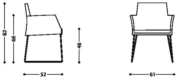 LAMM Стул из ткани с подлокотниками Fleet sun-id-1488939 - Вид №3