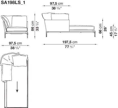 Угловой диван из ткани B&B Italia Атолл ARCH-00091854 - Вид №9