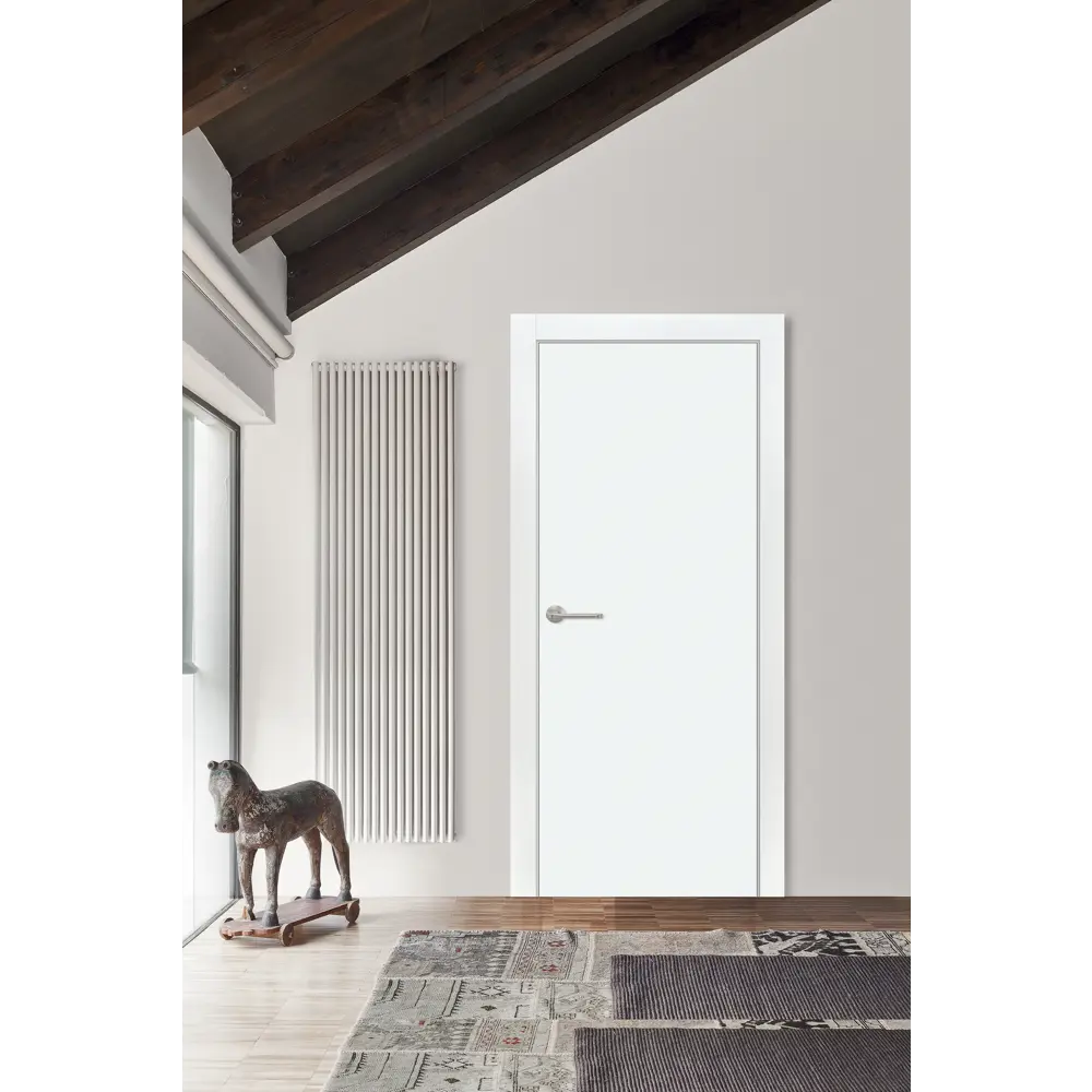 Комплект двери глухая 80x200 см финиш-бумага цвет белый с добором 200 мм ПРИНЦИП STLM-2197581 - Вид №1