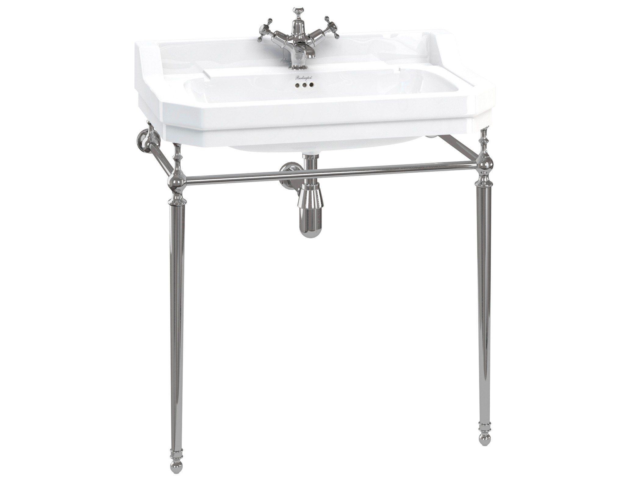 Консольный умывальник из стекла с переливом Burlington Эдвардианская ARCH-00052746 - Вид №3