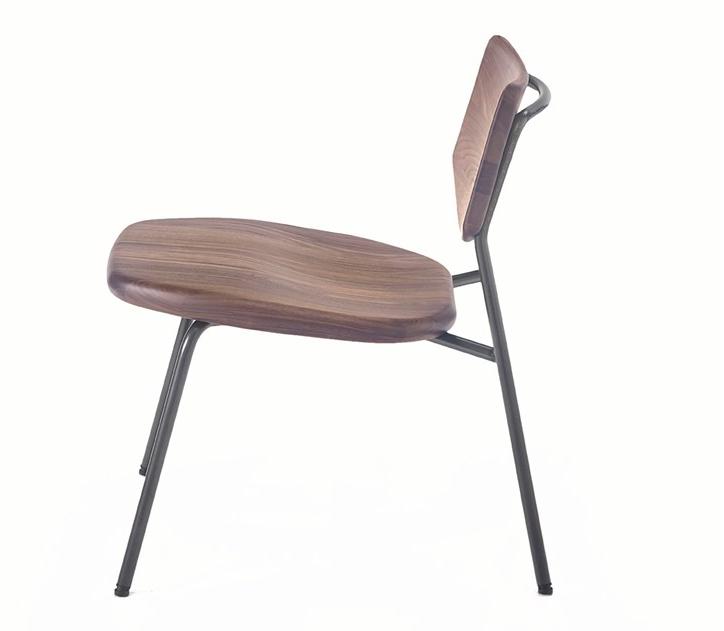 BassamFellows Штабелируемое кресло из нержавеющей стали и дерева Pipe Cb-584 - Вид №2