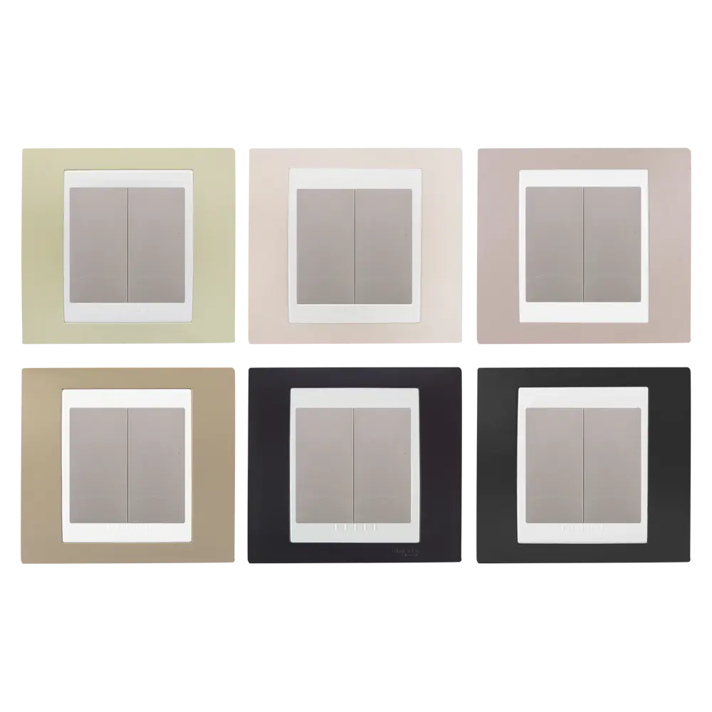 Переключатель встраиваемый Systeme Electric Unica 2 клавиши, цвет белый STLM-2204638 - Вид №1