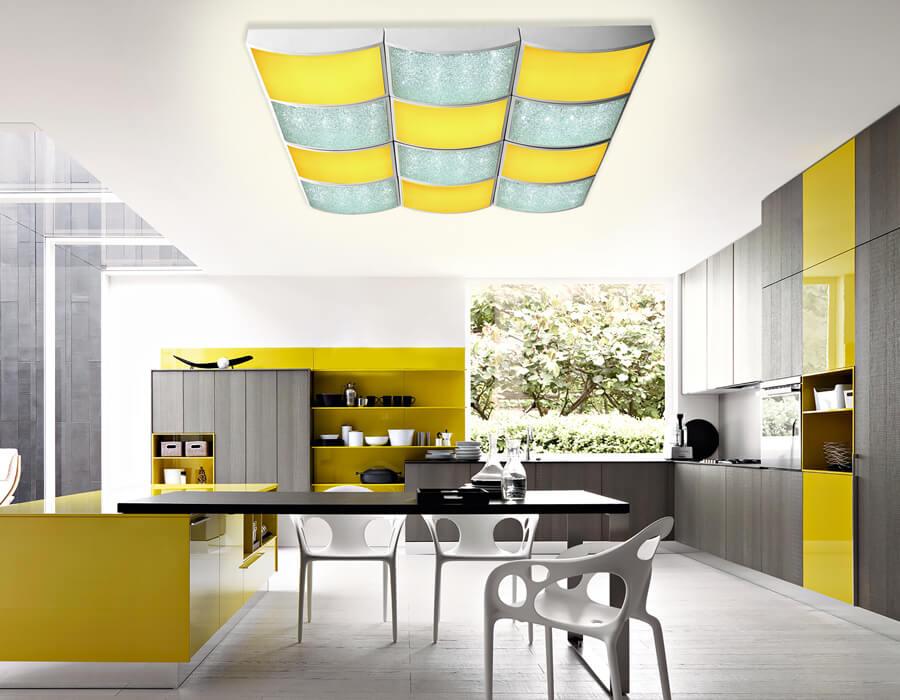 Потолочный светодиодный светильник Ambrella light Orbital Crystal Sand FS1520 WH/SD 288W D810*720 AMBRELLA LIGHT ORBITAL CRYSTAL SAND 223536 Белый  - Вид №2