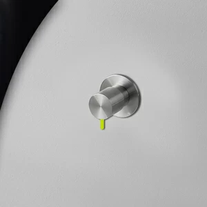 Запорный вентиль матовая сталь с зеленой ручкой Toki Radomonte TKI50SCIL23