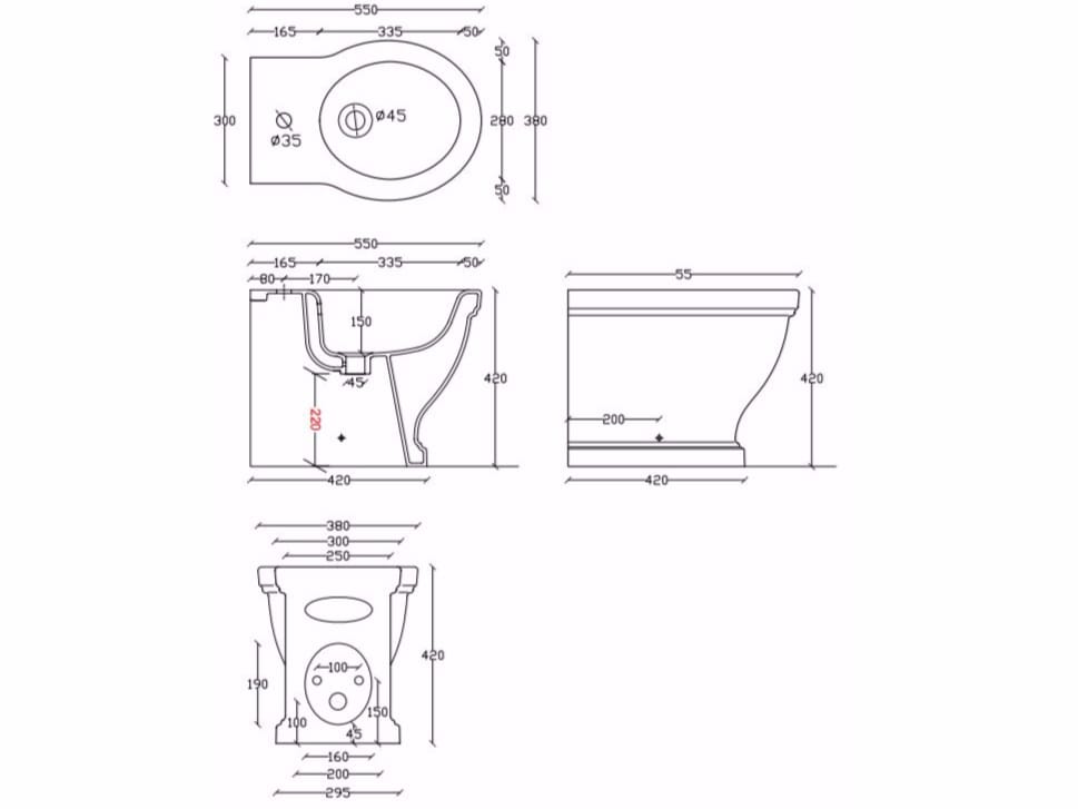 Керамические биде Galassia ETHOS ARCH-00093040 - Вид №1