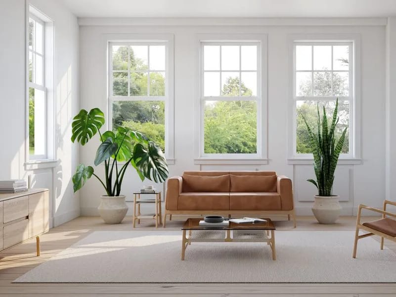 Низкий прямоугольный журнальный столик из дерева и стекла Gazzda Фавн ARCH-00029842 - Вид №4