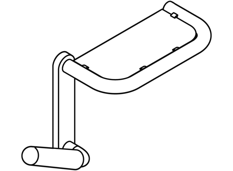 802.03.110R Зеркальная полка для сплошных зеркал HEWI Serie 802 LifeSystem  - Вид №6
