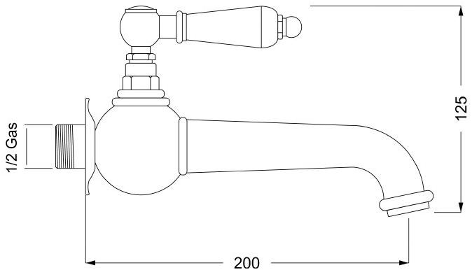 BLEU PROVENCE Смеситель для раковины настенный Rubinetti per lavabo Rk07 - Вид №1