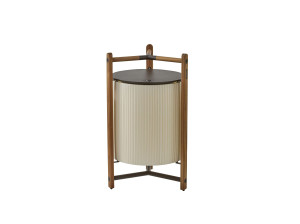 Деревянный светодиодный напольный светильник с батарейным питанием