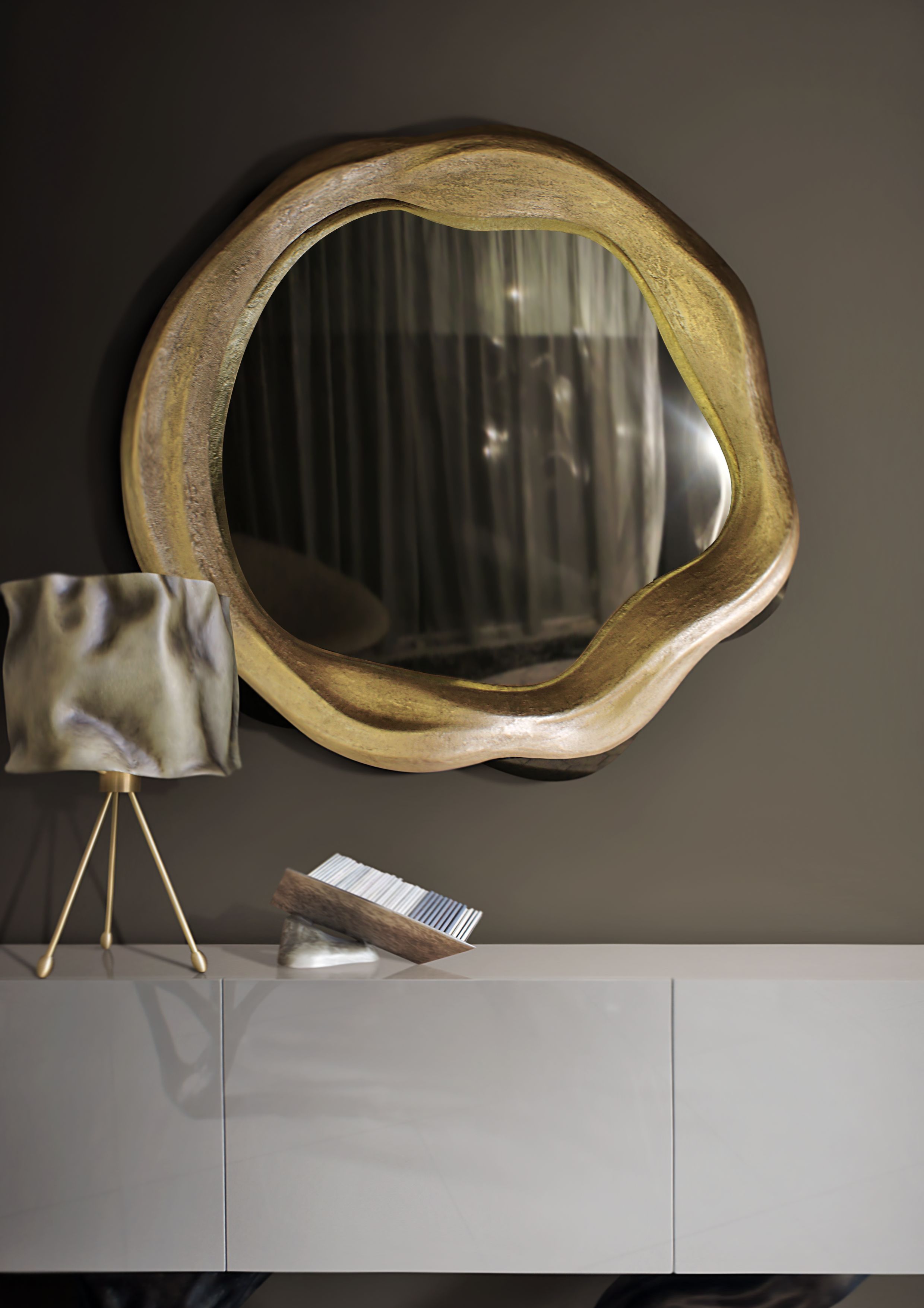 Настенное зеркало в рамке KARPA TWISTED ROUND S ARCH-00028068 - Вид №3