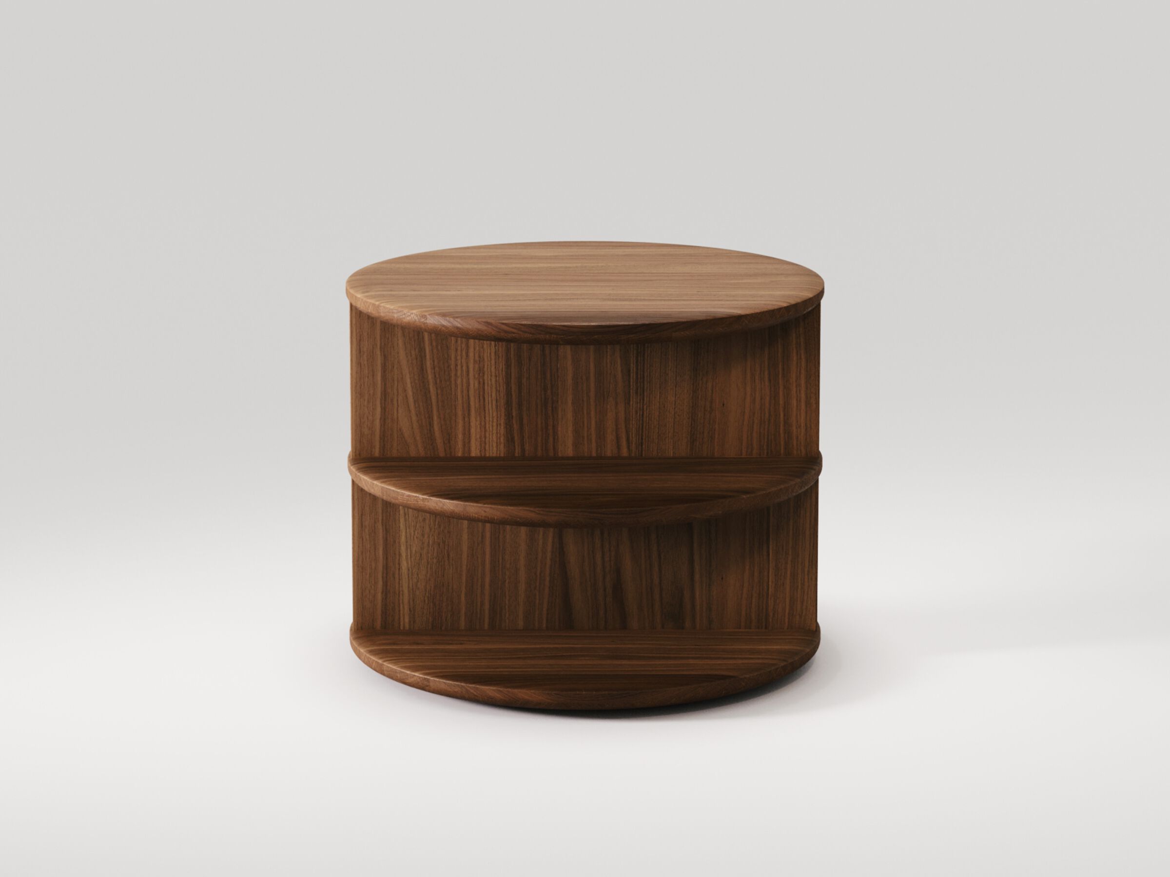 Тумбочка / журнальный столик из грецкого ореха Wewood TRIPLEX ARCH-00150354 - Вид №2