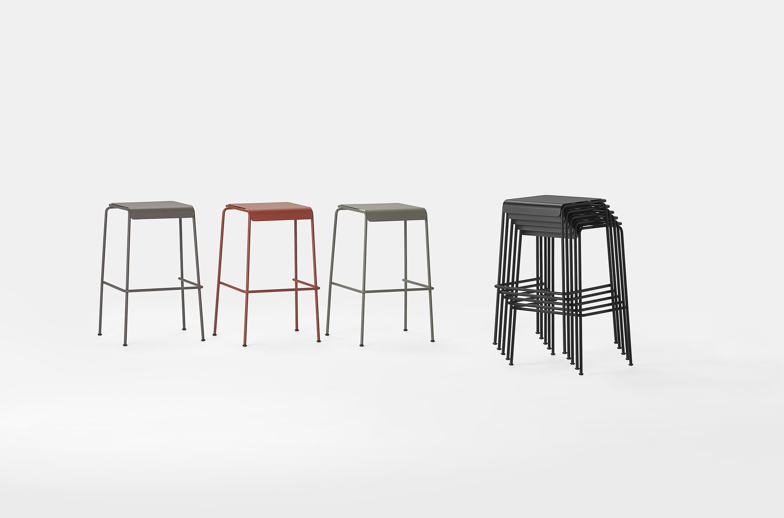 Высокий стул из нержавеющей стали с подставкой для ног Kastel Koki ARCH-00072557 - Вид №4