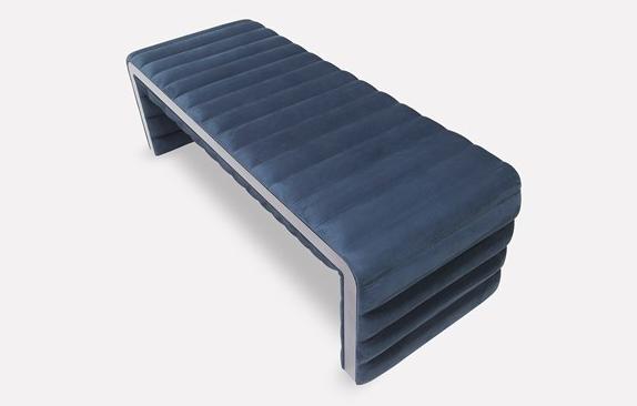 MORADA Мягкая скамейка из нубука Salto Salto be Saltö - Вид №1