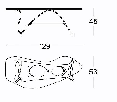 Zanotta Хрустальный журнальный столик для гостиной Carlo mollino cm 2020 sun-id-1386625 - Вид №5