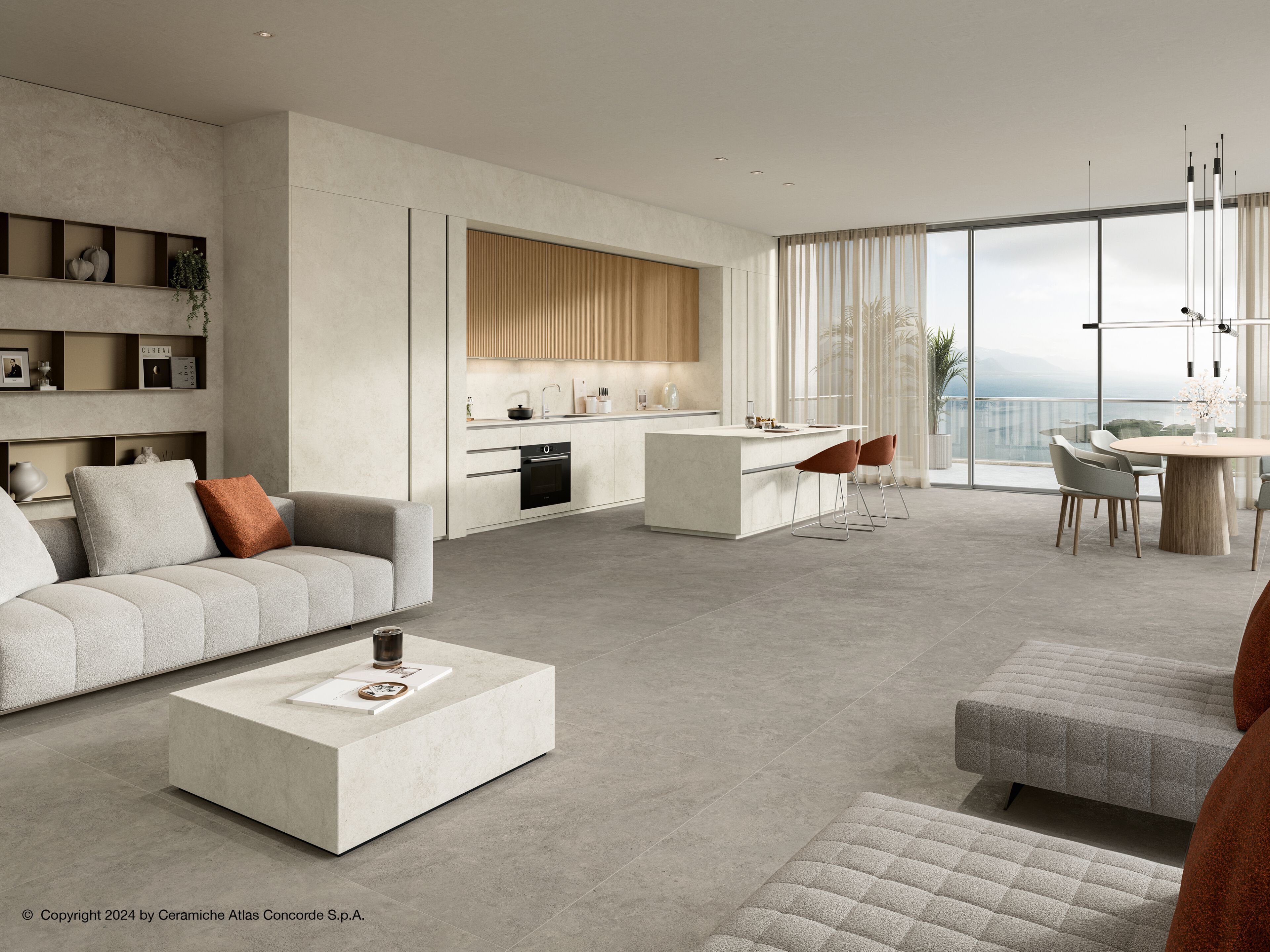 Пол / облицовка керамогранита с эффектом камня Atlas Concorde Boost Icor ARCH-00113949 - Вид №17