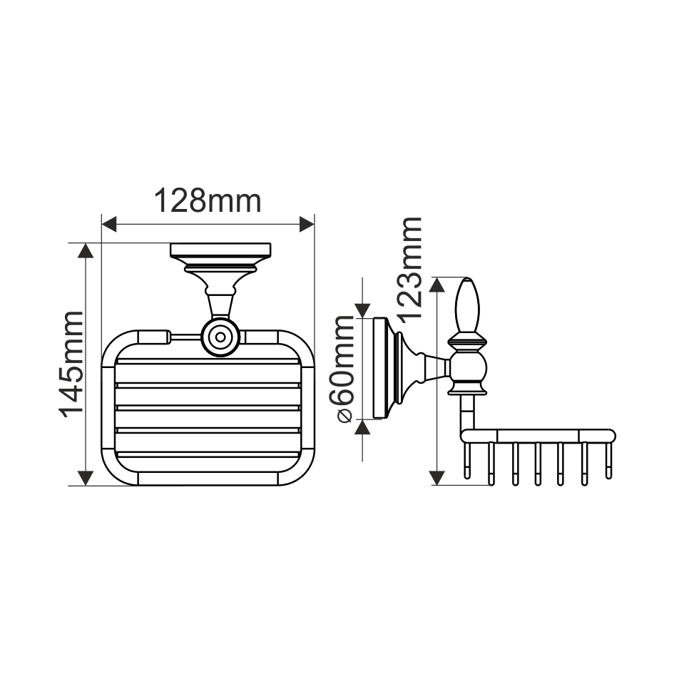 Мыльница металлическая MELANA золото MLN-820012 820 серия - Вид №1
