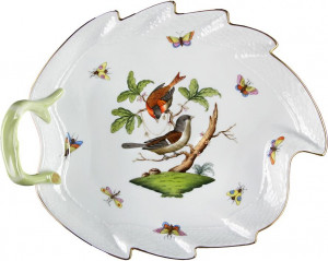 74292 Herend Блюдо - лист 20см "Ротшильд" Фарфор