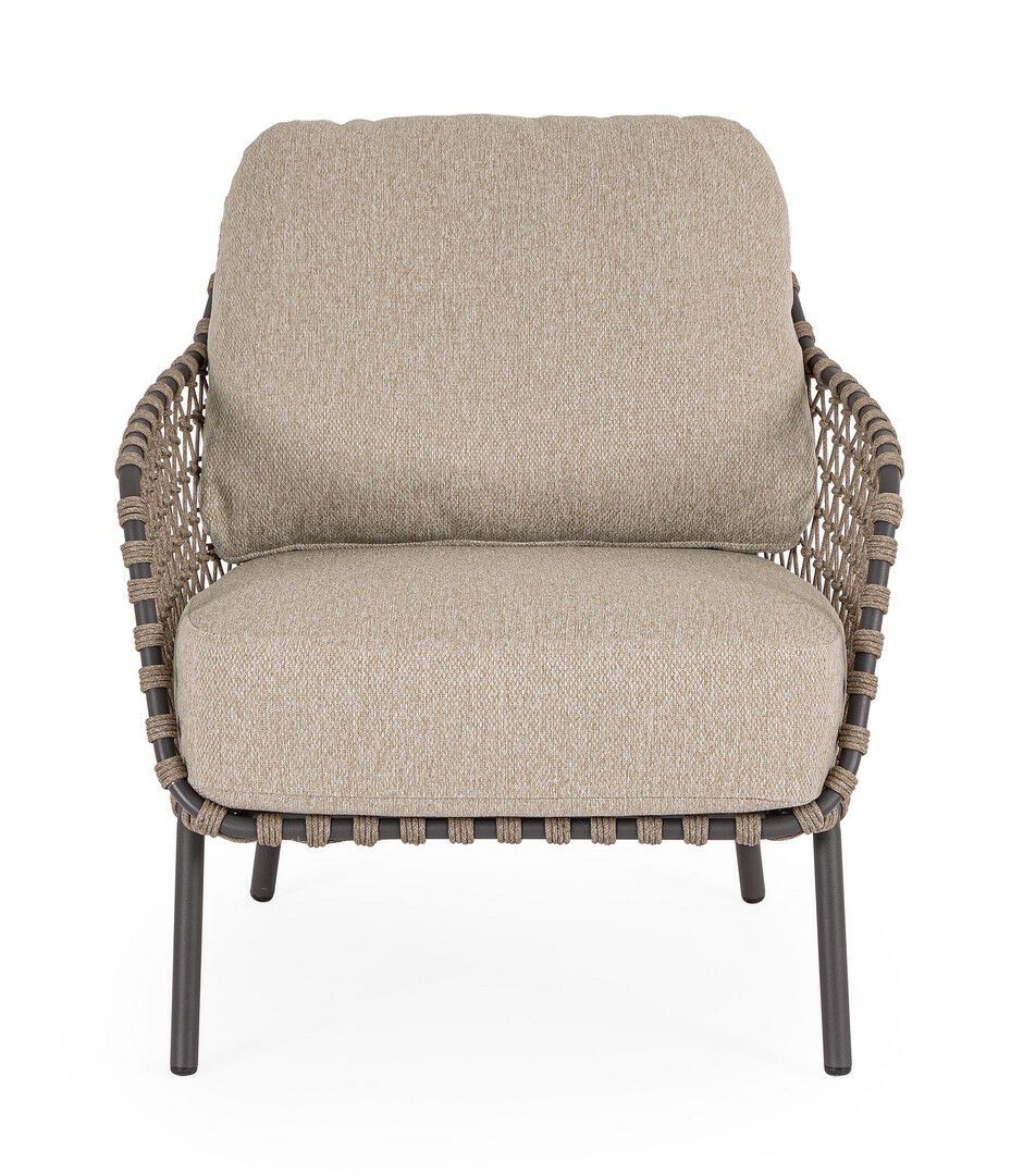 Веревочное и тканевое садовое кресло с подлокотниками BIZZOTTO Ivissa ARCH-00152948 - Вид №14