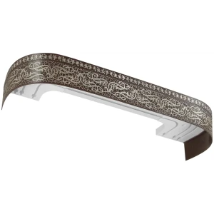 Карниз трехрядный составной Прима 240 пластик цвет темный дуб