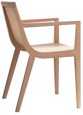 Andreu World Кресло из дерева с подлокотниками Rdl So7292 - Вид №1