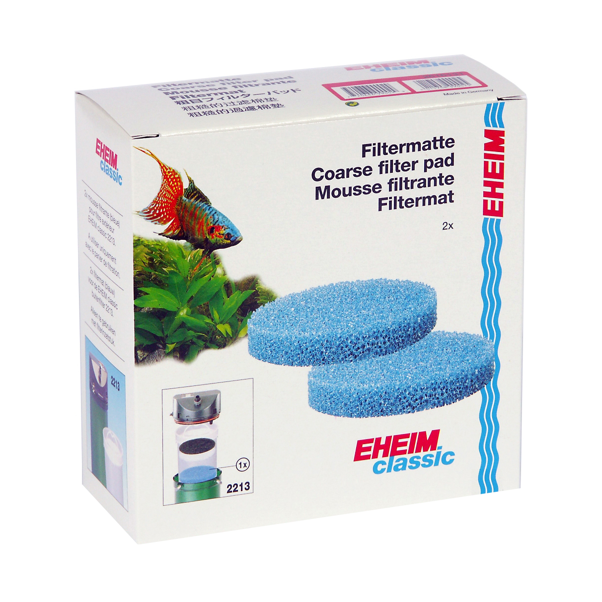 Т00017897 Фильтрующий материал для фильтра Classic 2213 2шт губка EHEIM 
