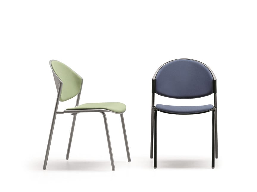Штабелируемый стул с мягкой тканью для залов ожидания TALIN ARCH-00114303