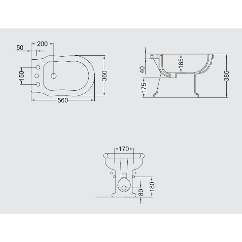 25345 Биде напольное ELLADE Ceramica Hidra - Вид №1