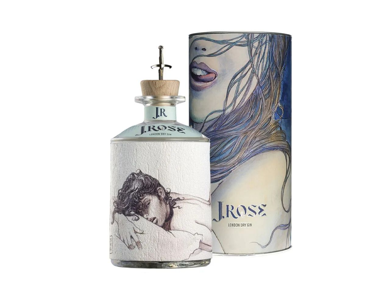 Бутылка джина с этикеткой ручной работы J.Rose J. Rose London Dry Gin ARCH-00080422