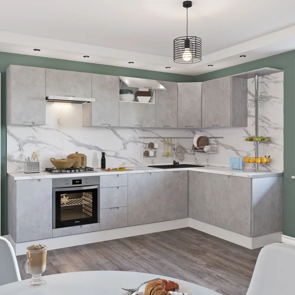 Фасад для кухонного шкафа Берлин 32.9x76.5 см Delinia ID МДФ цвет серый 82011391 STLM-2097565 - Вид №15