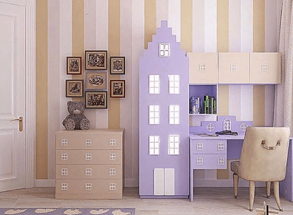 Детский письменный стол с ящиками левый "Амстердам" МАНДАРИН АМСТЕРДАМ 179546 Молочный Santreyd  - Вид №6