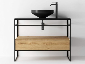 Одноместная напольная раковина с ящиками