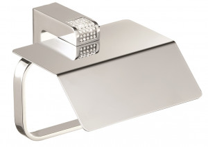 H9000/06SINCRС Sanibano Diamond, бумагодержатель с крышкой и полосой кристаллов, цвет хром-кристаллы Swarovski crys