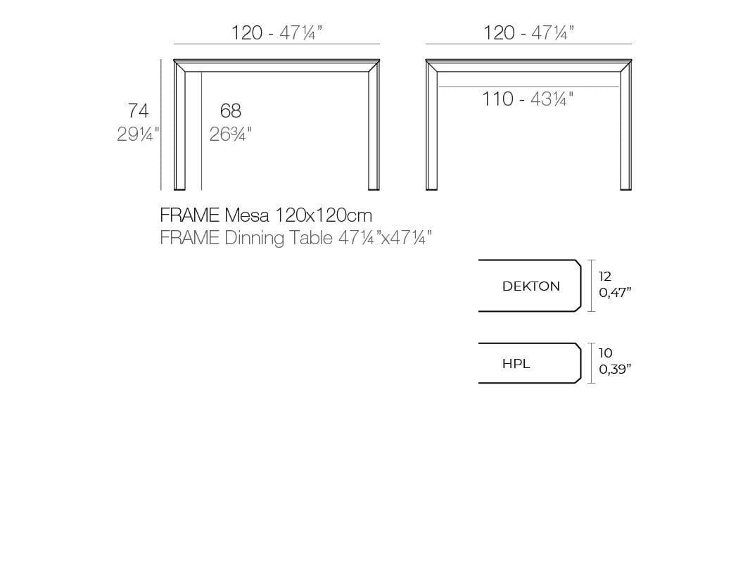 Полиэтиленовый садовый стол Vondom рамка ARCH-00127028 - Вид №9