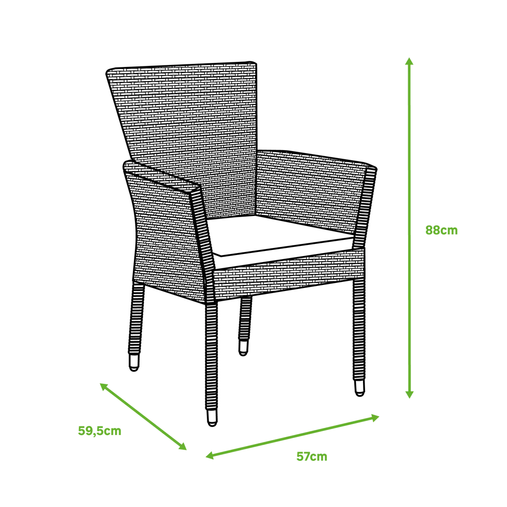 Кресло NATERIAL Davos — алюминиевое для сада и террасы 85138330 STLM-0951460 - Вид №15