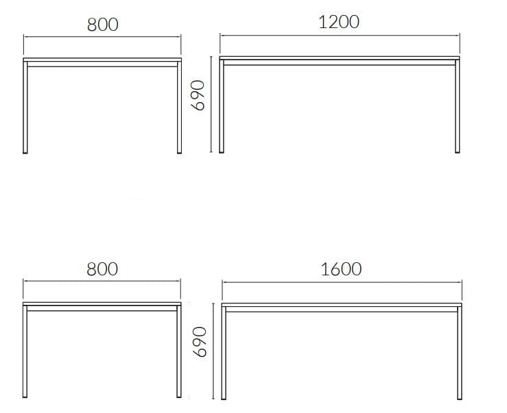Прямоугольный стальной стол ALMA DESIGN ARCH-00122438 - Вид №9