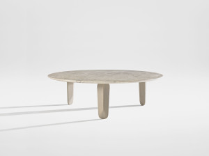 Круглый мраморный журнальный столик