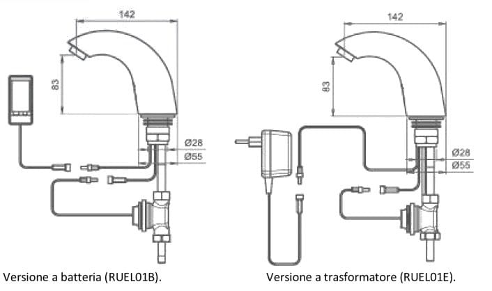 Электронный кран для общественных туалетов Thermomat RUEL01E ARCH-00023844 - Вид №2