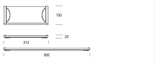Стеклянная полка для ванной De Rosso мирт ARCH-00111069 - Вид №2
