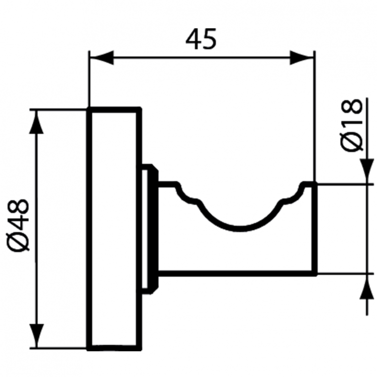 A9115AA Одинарный крючок для одежды Ideal Standard IOM - Вид №3